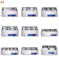 Restaurant Food Buffet Wärmer Edelstahl Arbeits platte Electric Bain Marie
