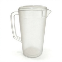 Carafe à bière en plastique incassable sans BPA avec couvercle et poignée confortable pour la maison