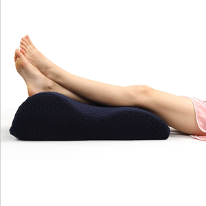 Cuscino <span class=keywords><strong>ortopedico</strong></span> per poggiacuneo con supporto per gambe a forma di onda B blu ad alta densità con comoda copertura - Product Image 2