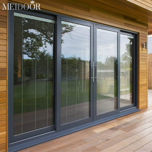 باب جرار زجاجي غير مرئي يُثبت في حائط غرفة المعيشة أو الحمام مزجج لتوفير الطاقة مع إطار من الألومنيوم حراري للفيلات - Product Image 2