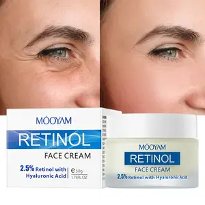 Krim Wajah Pengencang Label Pribadi, Krim Wajah Anti Penuaan Retinol Asam Hyaluronic Melembabkan Mengencangkan Menghilangkan Keriput