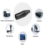 Connecteur de câble XLR femelle 3 broches en gros, boîtier en plastique léger avec loquet de verrouillage métallique pour microphone, table de mixage audio, sonorisation en direct