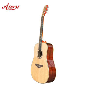 กีตาร์โปร่งอะคูสติกยี่ห้อ Aiersi ขนาด 41 นิ้ว แบบดราดน็อต หน้าไม้สปรูซแท้ เคลือบเงา รับสกรีนโลโก้ ขายส่ง - Product Image 3