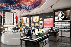 09-TJiS015 Design d'Interni per Negozio di Cosmetici, Vetrina Espositiva in Vernice Nera per Negozio di Profumi e Cosmetici - Product Image 6