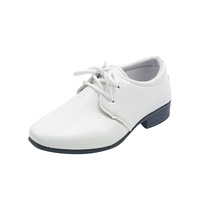 Sepatu Formal kulit ular untuk anak laki-laki, sepatu kulit PU gaya Inggris baru musim semi dan musim gugur, sepatu Formal anak-anak paruh baya, sepatu performa hitam