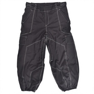 Pantalones de Esquí Impermeables de Poliéster con Estampado Negro, Cierre de Cremallera Frontal y Múltiples Bolsillos para Actividades al Aire Libre en la Nieve, Venta al Por Mayor - Product Image 1
