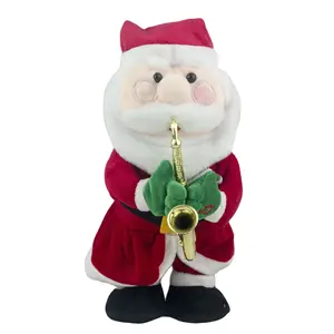 圣诞系列新奇玩具圣诞老人大卫的鹿雪人萨克斯管唱歌扭三首歌圣诞礼物