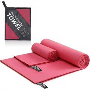 Double-Sided Microfiber Cooling Quick-Dry Embroidered Sports Towel Solid Pattern Rectangle Shape Customized Logo Travel - Product Image 1