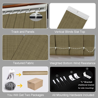 Stores verticaux modernes en tissu texturé uni de haute qualité, avec taille personnalisable et design durable pour chambres à coucher