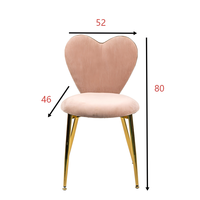 Tabouret de coiffeuse en forme de cœur, personnalisable, avec support en métal doré robuste, pour chambre à coucher, mobilier de maison