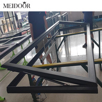 Meidoor Fenêtre de toit électrique automatique en aluminium, couverture de toit pliante en verre pour maison