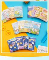 Fournitures scolaires étudiant mignon A7 pochette en plastique livre dessin animé pvc cahier de poche portable ligne horizontale note autocollante journal