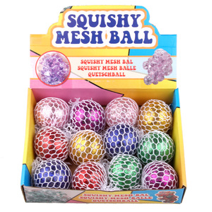 New Children's Toy Colorful Bead Grape <b>Ball</b> Vent <b>Squeeze</b> Decompression Toys Stress Relief Mesh Squishy <b>Ball</b> - Product Image 5