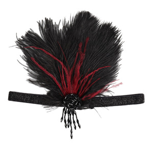 Bandeau à plumes rétro des années 1920, style européen américain, fête <span class=keywords><strong>Gatsby</strong></span>, bal d'Halloween, mariage, accessoires pour femmes - Product Image 5