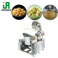 CE ISO gecertificeerde productielijn voor bolvormig karamel popcorn, knapperige popcornmachine met chocoladesmaak