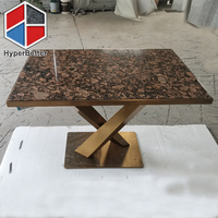 Table à manger sur socle, or rose