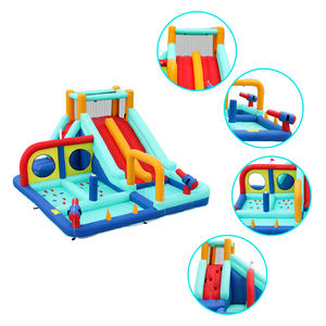 Château gonflable pour enfants Yingkun, <span class=keywords><strong>petit</strong></span> lit à sauter en forme de grenouille, fond en mousse, toboggan arc-en-ciel, filet de protection, <span class=keywords><strong>trampoline</strong></span>, 3 ans - Product Image 6