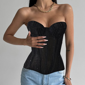 Top Corsé Sin Espalda para Mujer, Bustier con Varillas para Moldear el Cuerpo, Venta al por Mayor Personalizada <span class=keywords><strong>ZONA</strong></span> - Product Image 3