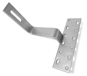 Support en acier en forme de L avec plaque perforée et bras à fente pour applications de montage - Product Image 1