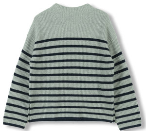 2024 personalizado Oem & Odm señoras lujo elegante Otoño Invierno cuello redondo manga larga rayas pulóver suéter de mujer pulóver - Product Image 2