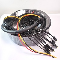 Câble audio Snake 10 canaux RCA doré 3x 12GA OFC, blindé tressé, gaine PVC, 30 pieds, pour HDTV, home cinéma et utilisation automobile