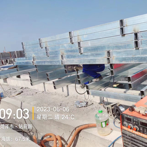 Soporte de diseño de construcción de marco de espacio ligero personalizar Estructura de techo de acero dosel prefabricado marco de espacio gasolinera - Product Image 5