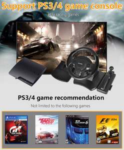 Volante de juego con cable HiCyber 360, volante de juego de carreras, volante de juego de carreras giratorio para PC PS3 PS4 Xboxone Switch - Product Image 4