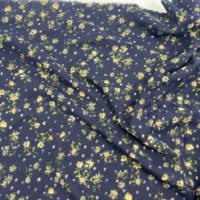 Tissu en polyester tissé léger, respirant et écologique, rouleau de tissu de luxe en mousseline imprimé floral