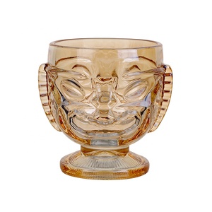 Verres Tiki, tasse Tiki transparente de 16 oz verre à Cocktail de barre moderne, tasses de fête hawaïenne Luau verres boissons boissons tasses - Product Image 4