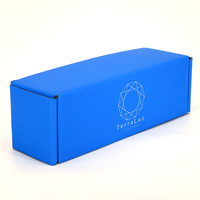 Caja de Cartón Corrugado con Lámina Azul Personalizada para Camisetas, Embalaje para Envío de Ropa, Proveedor Especializado en Embalaje Personalizado para Marcas de Ropa