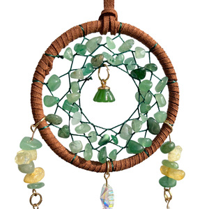Acchiappasole in Cristallo Naturale Grezzo di <span class=keywords><strong>Avventurina</strong></span> <span class=keywords><strong>Verde</strong></span>, Lucidato a Mano con Motivo Floreale, Personalizzabile, Stile Femminile e Romantico, Forma Irregolare - Product Image 6