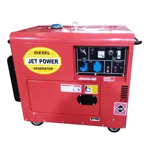 Gemakkelijk Te Verplaatsen Mini Type 6kw 6kva Luchtkoeling Stille Diesel Generator Met Automatische Transfer Switch/