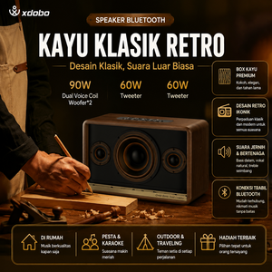 ลำโพงคาราโอเกะไร้สาย XDOBO <span class=keywords><strong>Mirage</strong></span> Max 300W BT 5.3  วัสดุไม้ พร้อมไมโครโฟน 2 ตัว ลำโพงพกพา ไฟ RGB  รองรับ AUX TF  สำหรับกีตาร์  ใช้งานได้บนเวที - Product Image 4