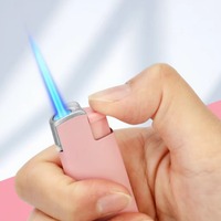 Briquet à gaz butane personnalisé, rechargeable, écologique, coupe-vent, en métal, coque en fer, classique et moderne, pour fumer des cigarettes