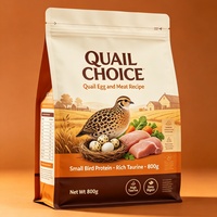 Sacs plastiques personnalisés découpés sur mesure pour aliments pour animaux, avec encoche de déchirement facile, haute barrière, pour l'emballage en gros de petites quantités de friandises pour animaux