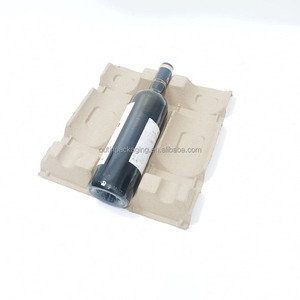 Tùy chỉnh sinh thái thân thiện phân hủy sinh học đúc bột giấy vỏ sò chai rượu vang shipper bao bì Stackable khay khuôn giấy bột giấy khay - Product Image 4