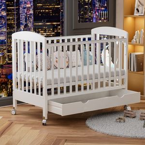 Nuovi arrivi <span class=keywords><strong>bianco</strong></span> in legno di pino massello comodino culla per bambini letto culla per bambini con interessanti motivi di cartone animato illuminazione - Product Image 6