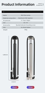 Mini <span class=keywords><strong>pompe</strong></span> à <span class=keywords><strong>pied</strong></span> de vélo en aluminium portable <span class=keywords><strong>pompe</strong></span> à air à petit cycle - Product Image 4