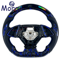 Volant personnalisé en fibre de carbone forgée bleue avec LED pour Chevrolet Camaro SS RS LT1 ZL1 1LE Corvette C7 ZR1 Z06 Z07 Coupé