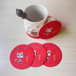 Wholesale Custom Paper Cup Coasters Logo Design Hotel Cardboard Absorbent Paper Beverage Beer Paper Cup Coasters