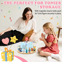 Plateau de rangement rotatif en bois naturel pour figurines Tonies, présentoir magnétique, organisateur de personnages de jouets audio pour chambre d'enfant ODM