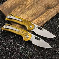 Cuchillo Plegable de Acero 14C28N de Alta Precisión, Mango de Ultem PEI, Cuchillo Táctico Plegable de Bolsillo, Herramienta EDC Ligera para Campamento y Supervivencia