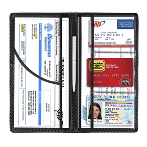 Cheap Weisheng PU Leather Card Bag Cierre abierto Seguro <span class=keywords><strong>de</strong></span> coche Tarjeta <span class=keywords><strong>de</strong></span> visita Almacenamiento Funda protectora Licencia <span class=keywords><strong>de</strong></span> conducir Sólido - Product Image 3