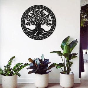 Viking <span class=keywords><strong>Arbre</strong></span> <span class=keywords><strong>de</strong></span> <span class=keywords><strong>Vie</strong></span> Métal Stickers Muraux WJD19 Lit Escamotable Mural Métal Décoration <span class=keywords><strong>Murale</strong></span> - Product Image 1