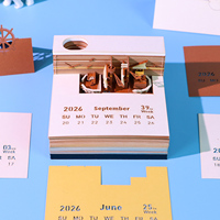 Navire pirate 3D bloc-notes créatif papier artisanat prédécoupé calendrier feuilles déchirer bloc-notes collant pour cadeau de papeterie nautique