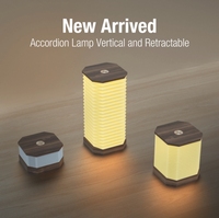 Nouveaux produits innovants Lampe de table pliante en papier Ensemble de cadeaux promotionnels d'entreprise de veilleuse rotative rechargeable à led de poche