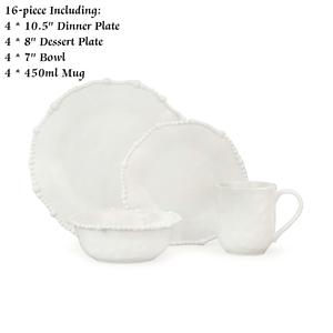 CASA <span class=keywords><strong>HEMERA</strong></span> Juego de 16 Tazones de Cerámica para Ramen con Borde Perlado, Gran Capacidad, Porcelana Blanca Tradicional para Cocina - Product Image 2