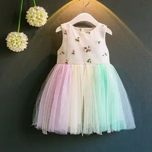 China Child Printed Floral Real Wedding Dress Gown Dress Up Games For Girls