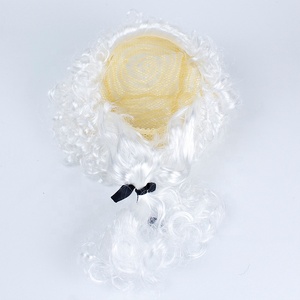 Vente en gros <span class=keywords><strong>Juge</strong></span> Avocat Costume <span class=keywords><strong>Perruque</strong></span> Blanc Long Bouclés Ondulés Perruques Synthétiques pour Enfants Halloween Party Cosplay <span class=keywords><strong>Perruque</strong></span> - Product Image 2