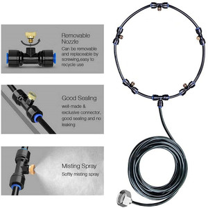 Kits de brumisation pour ventilateur de refroidissement extérieur, avec buse de brumisation, ventilateur refroidisseur <span class=keywords><strong>d</strong></span>'eau, moteur de ventilateur en acier inoxydable de haute qualité, pour refroidisseur <span class=keywords><strong>d</strong></span>'<span class=keywords><strong>air</strong></span> - Product Image 2